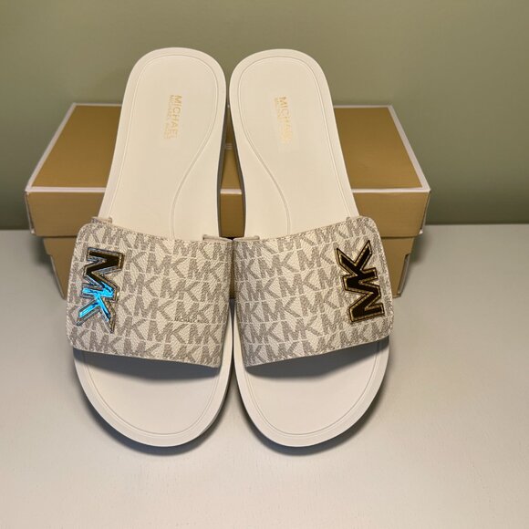 Michael Kors Logo Platform Slide Sandal - Picture 1 of 12
